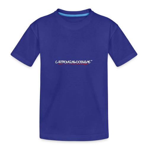 C.Strong Bloodline Logo (White) - Toddler Premium Organic T-Shirt