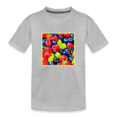 Colorful Berry Medley Design - Toddler Premium Organic T-Shirt