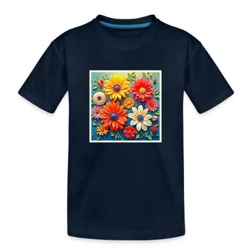 Vibrant Floral Fantasy Design - Toddler Premium Organic T-Shirt
