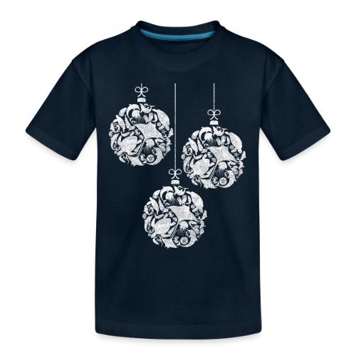 Coastal Christmas Ornament Group White - Toddler Premium Organic T-Shirt