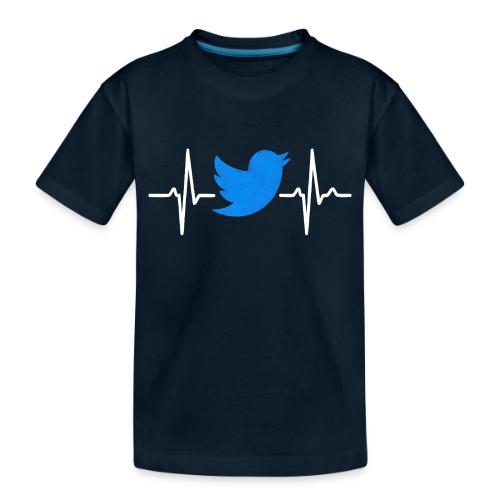 Social Media Heartbeat Blue Bird Graphic - Toddler Premium Organic T-Shirt