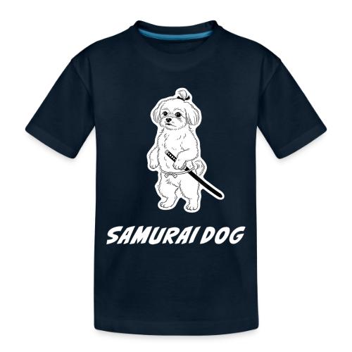 Samurai Maltese Katana Warrior Dog Tee - Toddler Premium Organic T-Shirt