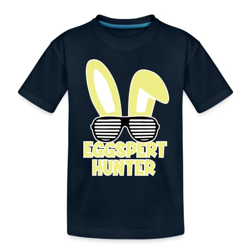 Eggspert Hunter Easter Bunny with Sunglasses - Toddler Premium Organic T-Shirt