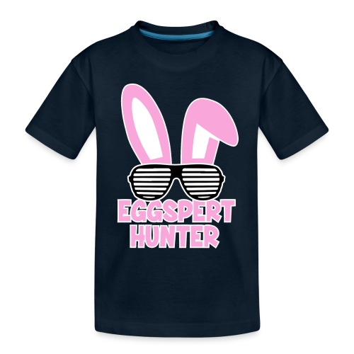 Eggspert Hunter Easter Bunny with Sunglasses - Toddler Premium Organic T-Shirt