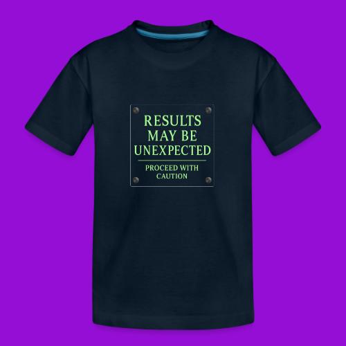 Results May Be Unexpected - Neon Green - Toddler Premium Organic T-Shirt