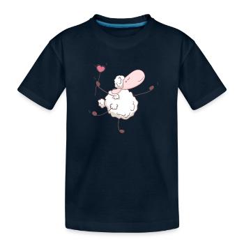 amur lamb - Toddler Premium Organic T-Shirt - deep navy - Front