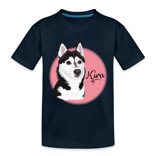 Kira the Husky from Gone to the Snow Dogs - Toddler Premium Organic T-Shirt