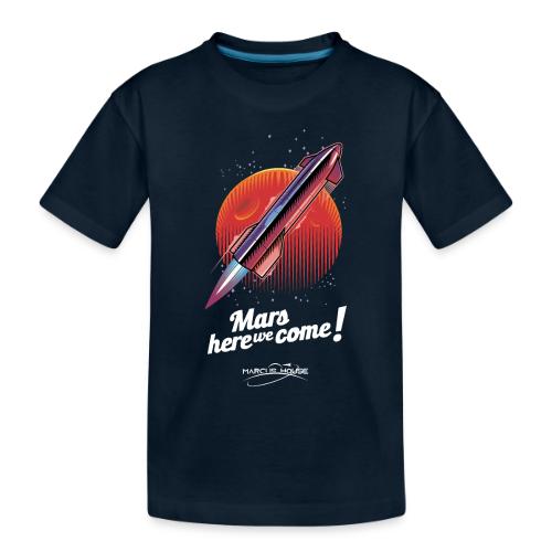 Mars Here We Come - Dark - With Logo - Toddler Premium Organic T-Shirt