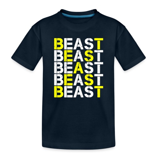 All Beast Bold distressed logo - Toddler Premium Organic T-Shirt