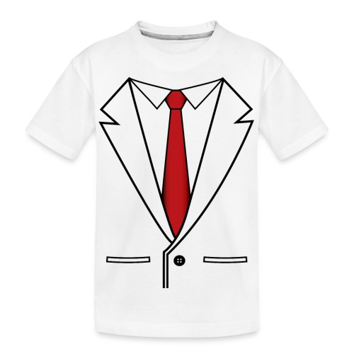 Suit and Red Tie - Kid's Premium Organic T-Shirt