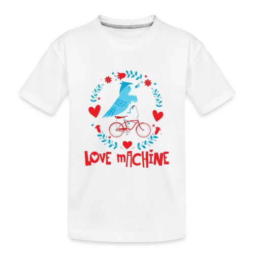 Cute Love Machine Bird - Kid's Premium Organic T-Shirt