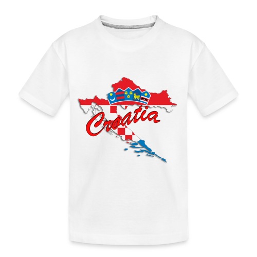 Croatia Football Team Colours T-Shirt Treasure Des - Kid's Premium Organic T-Shirt