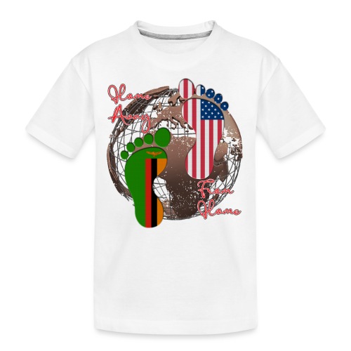 Zambian American Home Away From Home - Kid's Premium Organic T-Shirt
