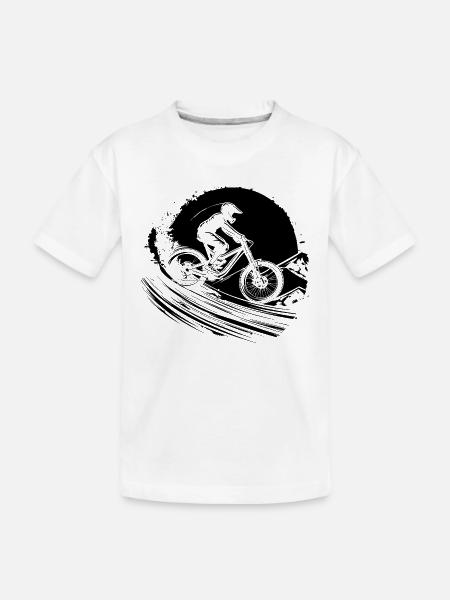 Mountain Biking - Kid's Premium Organic T-Shirt - white - Front