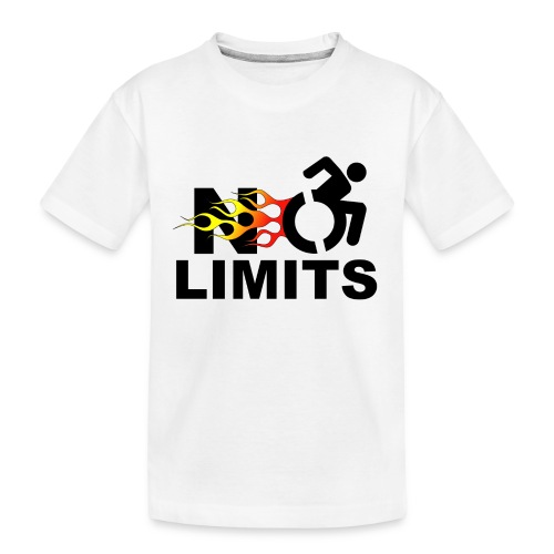 No limits for me with my wheelchair - Kid's Premium Organic T-Shirt