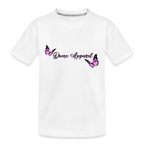 Pink Butterfly Design - Kid's Premium Organic T-Shirt