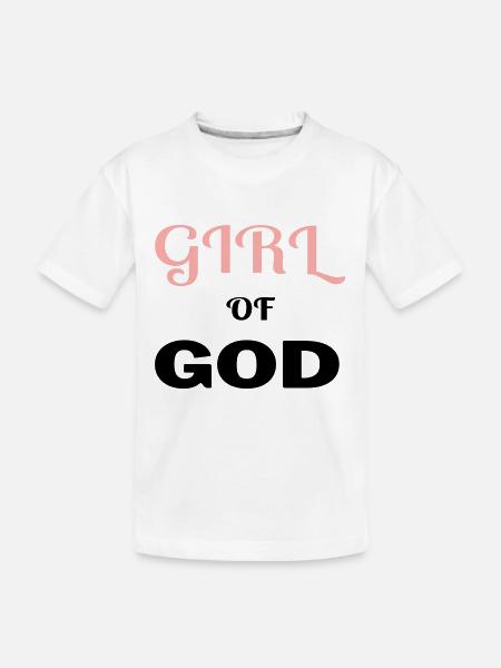 Christian clothing Girl of God girl - Kid's Premium Organic T-Shirt - white - Front