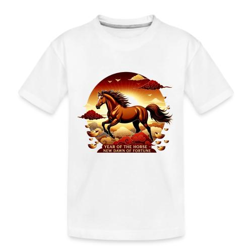 Year of the Horse Sunrise T Shirt, Lunar New Year - Kid's Premium Organic T-Shirt