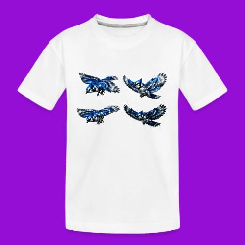 Silver Blue Jay Flight Stages - Kid's Premium Organic T-Shirt
