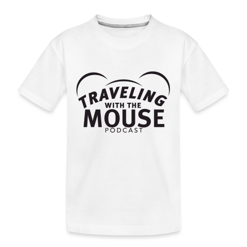 TravelingWithTheMouse logo transparent blk LG Crop - Kid's Premium Organic T-Shirt