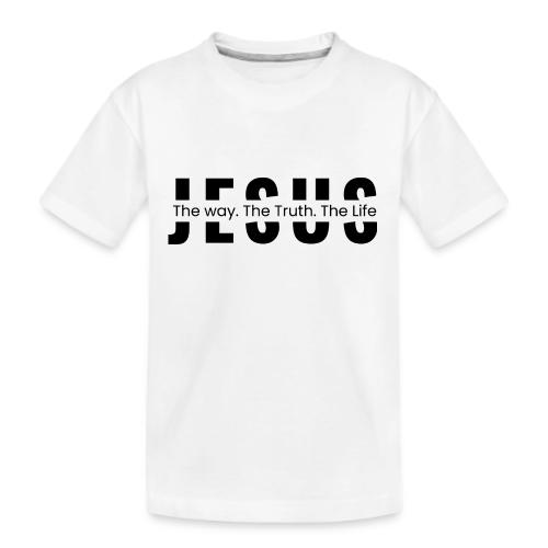 Jesus the Truth and the Life Bible Verse Merch - Kid's Premium Organic T-Shirt
