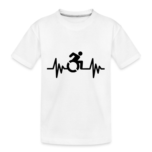 Wheelchair user with a heartbeat * - Kid's Premium Organic T-Shirt