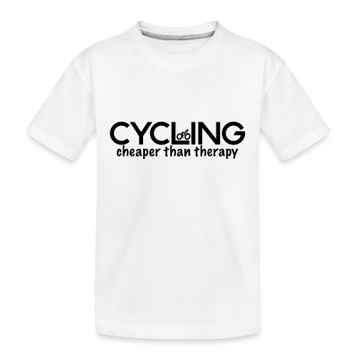Cycling Cheaper Therapy - Kid's Premium Organic T-Shirt