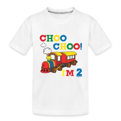 Children Choo Choo I'm 2 Train - Kid's Premium Organic T-Shirt