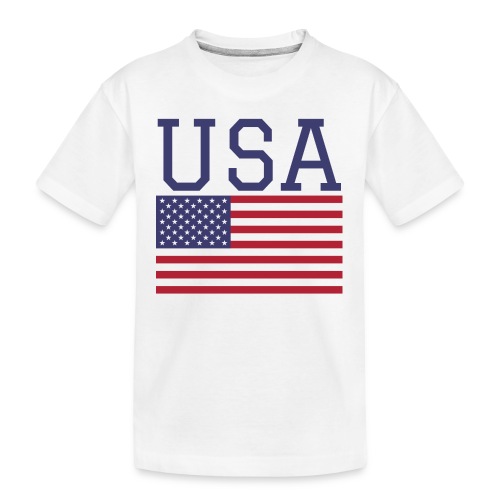USA American Flag - Fourth of July Everyday - Kid's Premium Organic T-Shirt