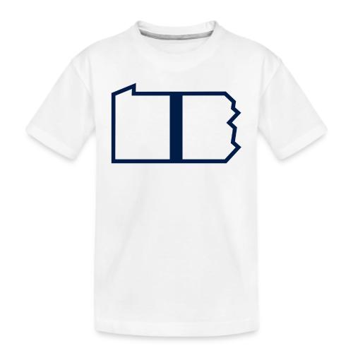 Happy Valley Helmet Stripe (On White) - Kid's Premium Organic T-Shirt