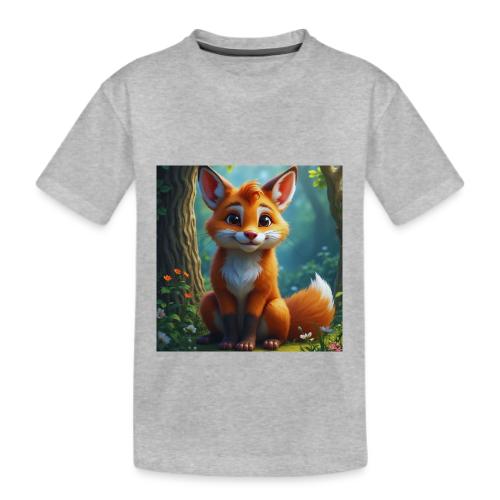 Magical fantasy fox in enchanted forest scene - Kid's Premium Organic T-Shirt