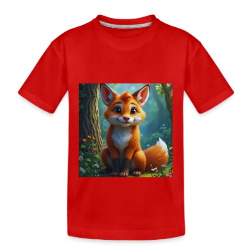 Magical fantasy fox in enchanted forest scene - Kid's Premium Organic T-Shirt