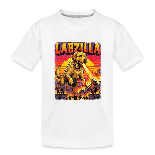 Labzilla Giant Yellow Labrador Monster Tee - Kid's Premium Organic T-Shirt