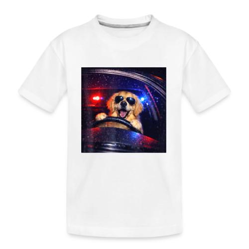 Funny Police Golden Retriever Meme Tee - Kid's Premium Organic T-Shirt