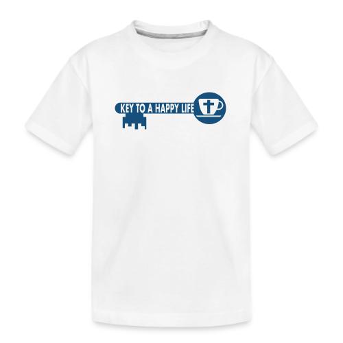 Jesus and Coffee the key to a happy life - Kid's Premium Organic T-Shirt