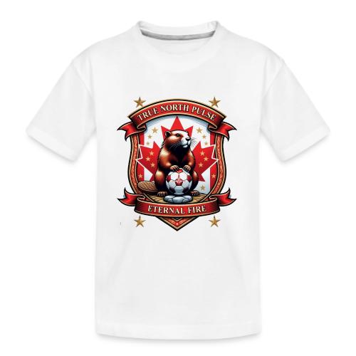 Canada Beaver Crest T-Shirt, Pride Badge Gift - Kid's Premium Organic T-Shirt