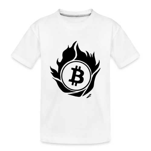 btc logo with fire around - Kid's Premium Organic T-Shirt