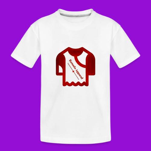 Kenada Logo white spray - Kid's Premium Organic T-Shirt