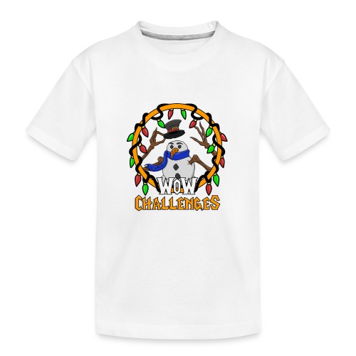 WoW Challenges Holiday Snowman - Kid's Premium Organic T-Shirt