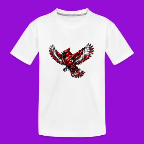 Silver Cardinal in Flight - Kid's Premium Organic T-Shirt