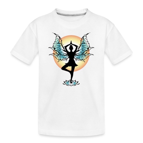 Tree Pose Yoga Fairy - Kid's Premium Organic T-Shirt