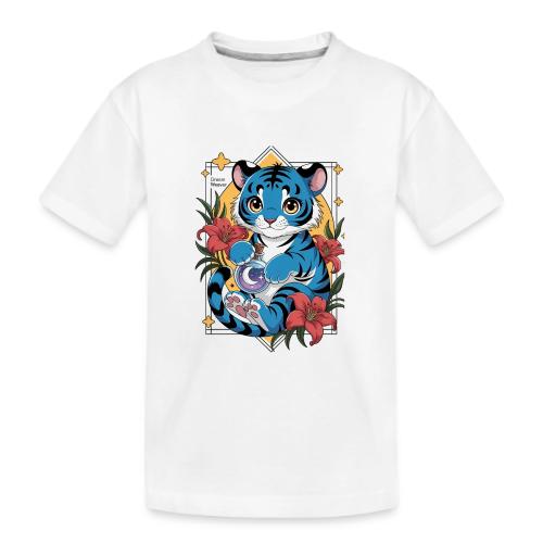 Mystic Blue Tiger Anime Potion Design – Cute tiger - Kid's Premium Organic T-Shirt