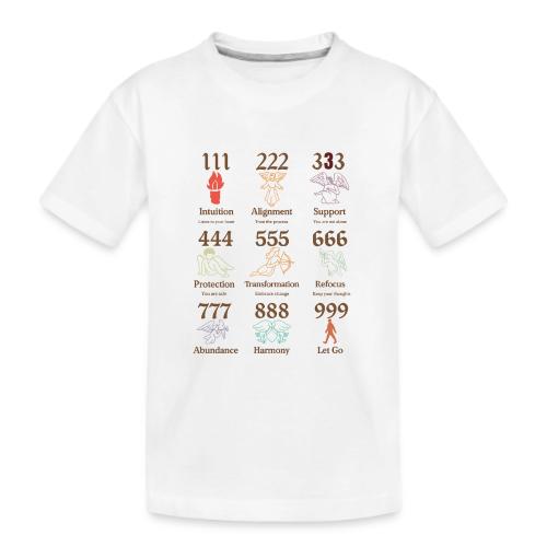 Mystic Angel Numbers Spiritual Symbols on Gildan - Kid's Premium Organic T-Shirt