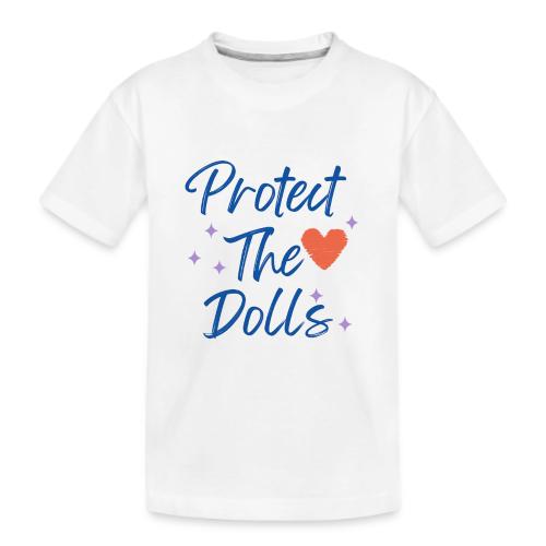 Protect The Dolls | Heart & Stars Typography - Kid's Premium Organic T-Shirt