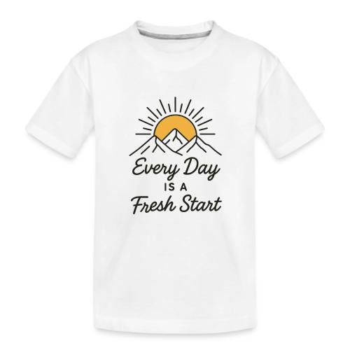 Inspirational Mountain Sunrise Motif - Kid's Premium Organic T-Shirt