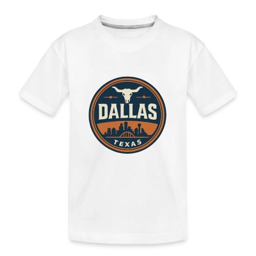 Vintage Dallas Texas Western Skyline Retro Cowboy - Kid's Premium Organic T-Shirt