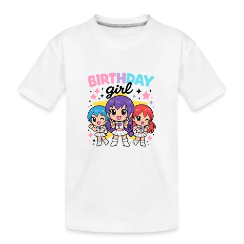 Cute Chibi Birthday Idol Girls - Kid's Premium Organic T-Shirt