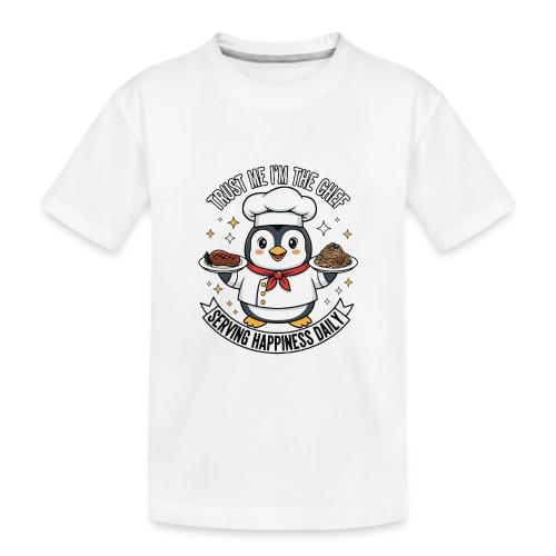 cute Penguin Chef-Funny Cartoon Daily Happiness - Kid's Premium Organic T-Shirt