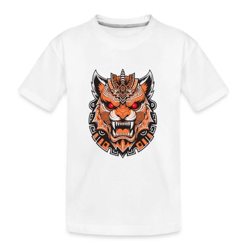Tribal Demon Wolf Mask - Kid's Premium Organic T-Shirt