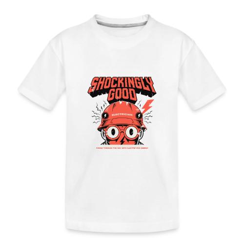 Funny Shockingly Good Electrician - Kid's Premium Organic T-Shirt